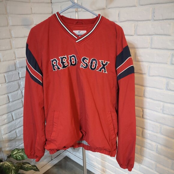 Genuine Merchandise Men's Size Large Boston Red Sox Lined V-neck Pullover - Picture 1 of 10